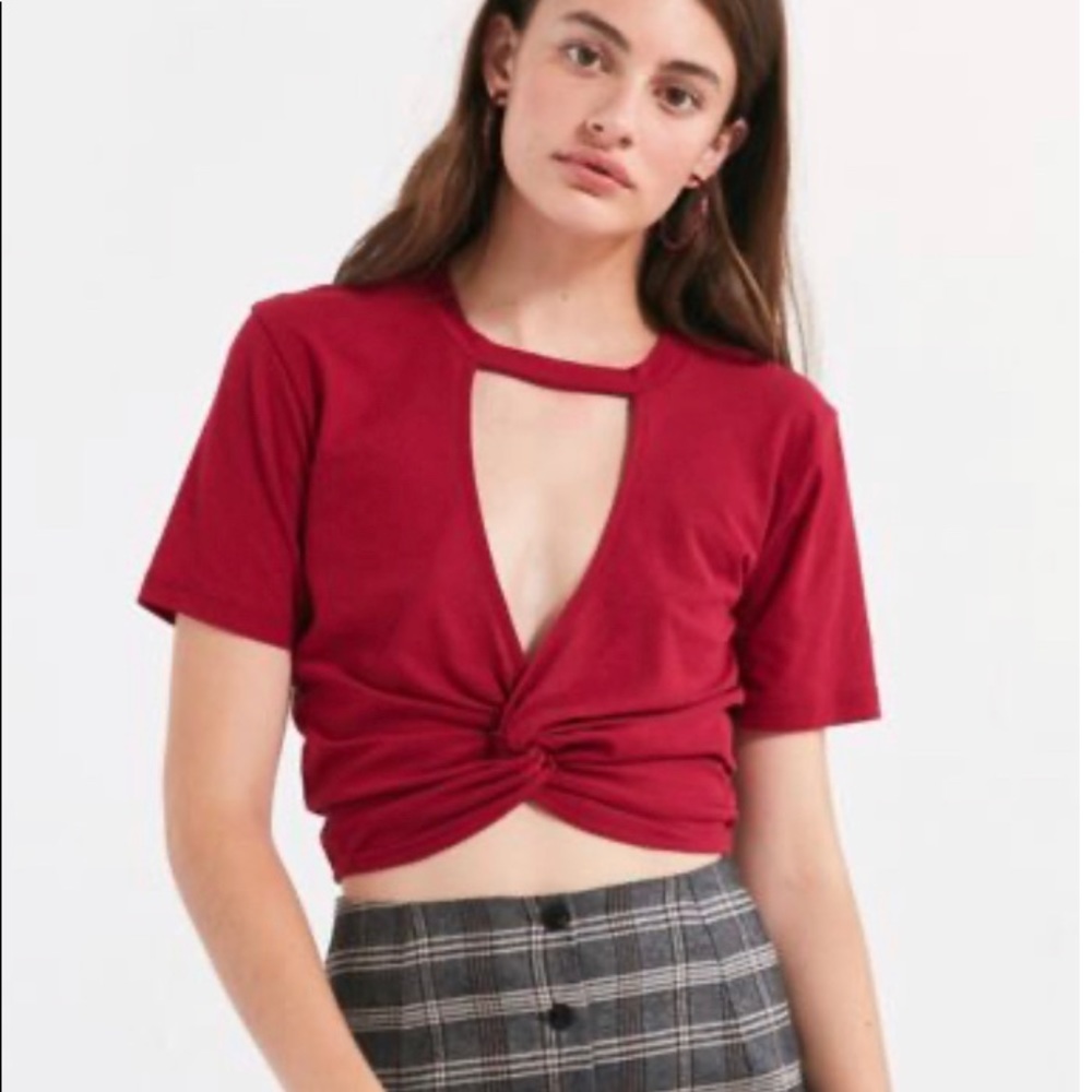 NWT Urban Outfitters red crop top